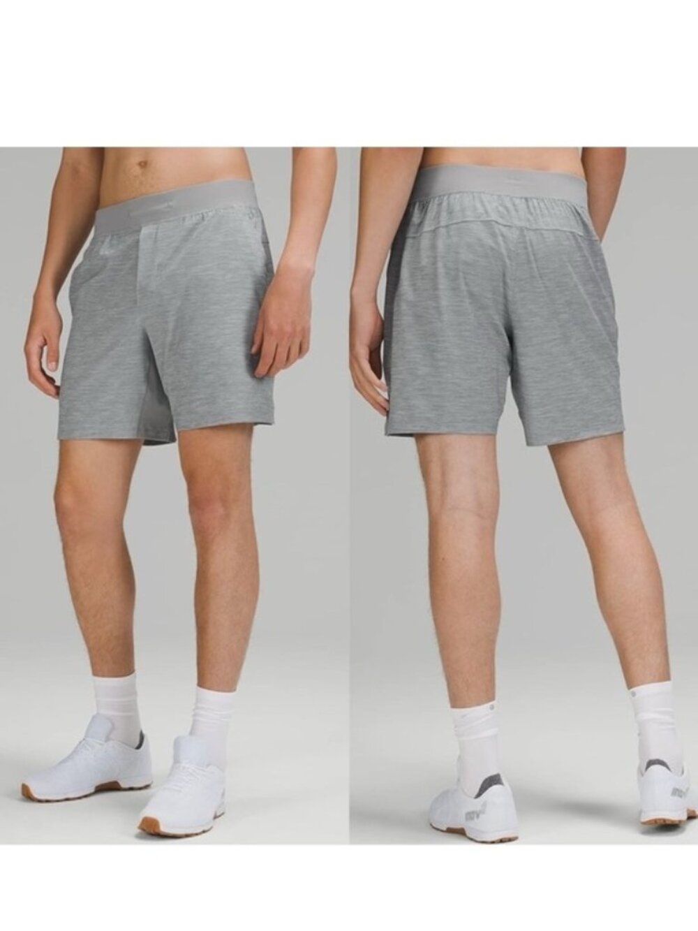 Lululemon | Heather Allover Sea Salt Light Cast T.H.E. Short | Size Small
